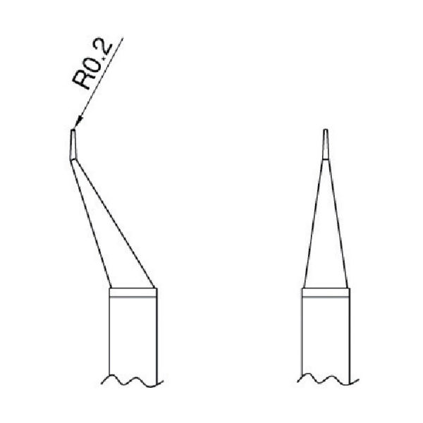 白光 こて先 CHIP 0.5I型 2本入り T8-1001 1パック(2本) 400-4248（直送品）