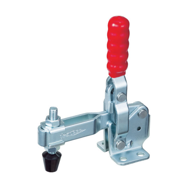 スーパー 下方押え型トグルクランプ(垂直ハンドル式) 全長:143mm 締付力:2.27kN フランジベース TDV450F 1個（直送品）