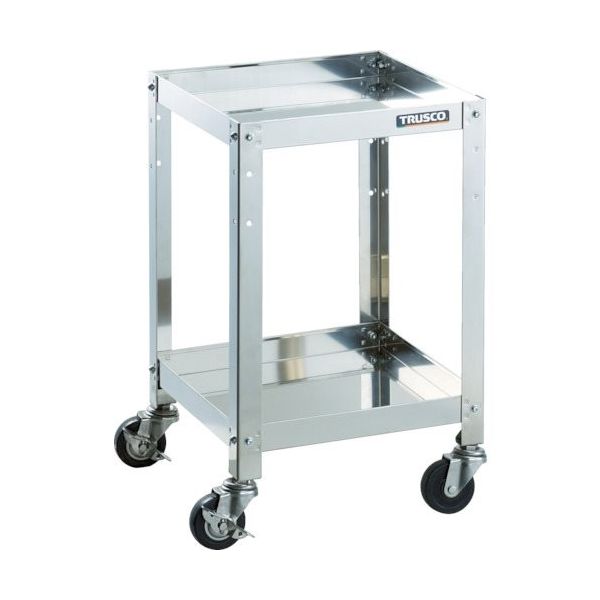 TRUSCO ステンレスワゴン クリーンラビット 75φ導電車SUS金具 750×500×H810 3段 CRB-873SD 1台（直送品）