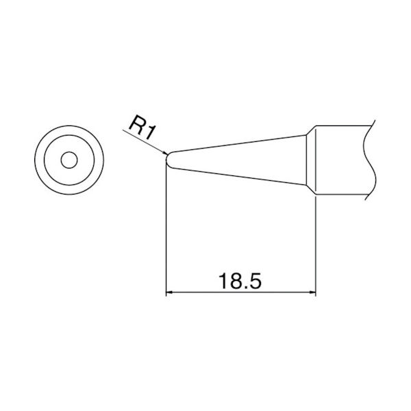 白光 こて先 2B型 T19-B2 1本(1個) 409-6398（直送品）