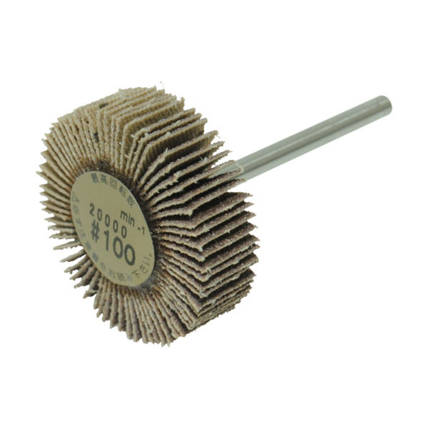 柳瀬 ヤナセ 軸付フラップホイール 30x10x3 #100 UF301036 1セット(10個:1個×10本) 412-8133（直送品）