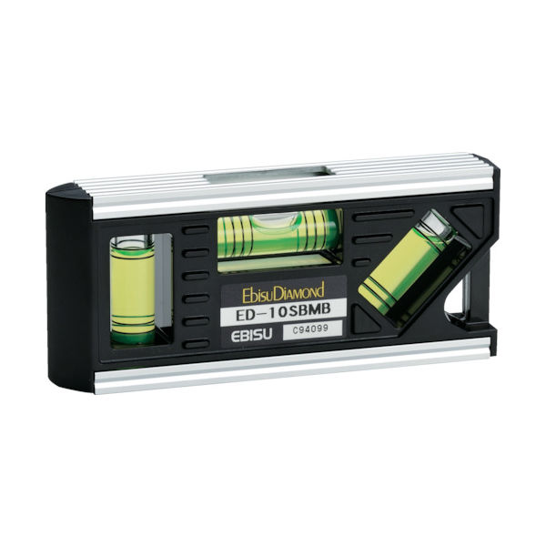 エビス エビスダイヤモンド 設備レベル ブラック ED-10SBMB 1個(1本) 410-4803（直送品）