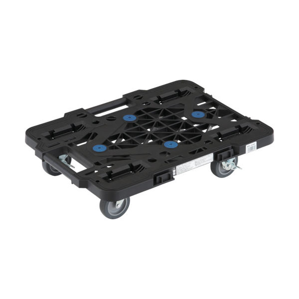 TRUSCO 樹脂製平台車 ルートバンメッシュタイプ 515X385 4輪自在 ストッパー付 黒 MPK-500JS-BK 1台（直送品）