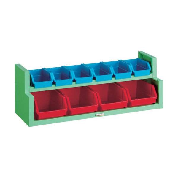 トラスコ中山 TRUSCO コンテナラックセット 875×285×310 TC-200N 1セット 414-4023（直送品）