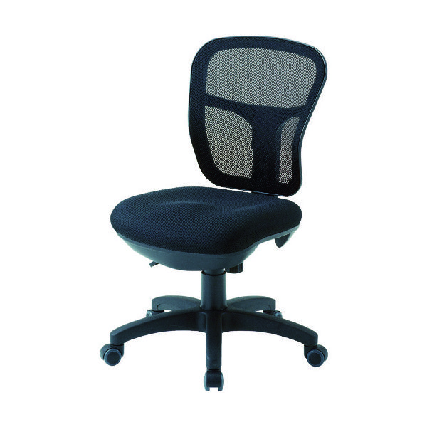 トラスコ中山 TRUSCO オフィスチェア MCー2 背面メッシュタイプ ブラック MC-2-BK 1脚 414-3825（直送品）