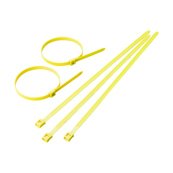 トラスコ中山 TRUSCO カラーインラインケーブルタイ黄9.0×255最大74 100本入 TFCVR-255Y 1袋(100個)（直送品）