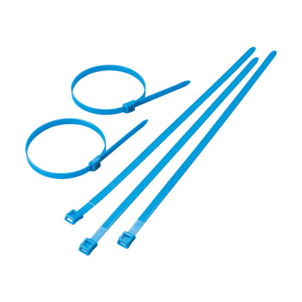 トラスコ中山 TRUSCO カラーインラインケーブルタイ青9.0×391最大117 100本入 TFCVR-391B 1袋(100個)（直送品）