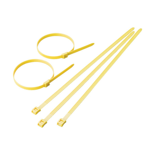 トラスコ中山 TRUSCO カラーインラインケーブルタイ黄9.0×391最大117 100本入 TFCVR-391Y 1袋(100個)（直送品）
