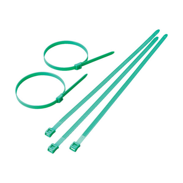 トラスコ中山 TRUSCO カラーインラインケーブルタイ緑9.0×391最大117 100本入 TFCVR-391GN 1袋(100個)（直送品）