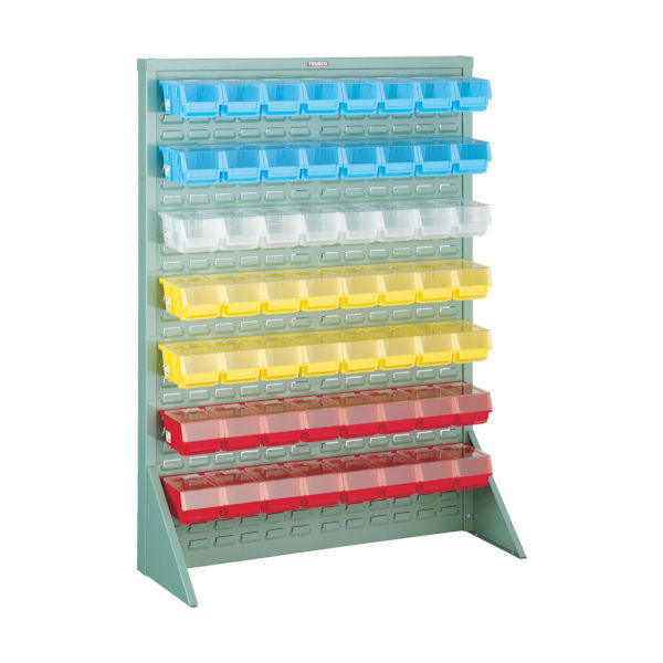 トラスコ中山 TRUSCO パネルコンテナラック 蓋付 緑 T-1256NF-GN 1台 414-4899（直送品）