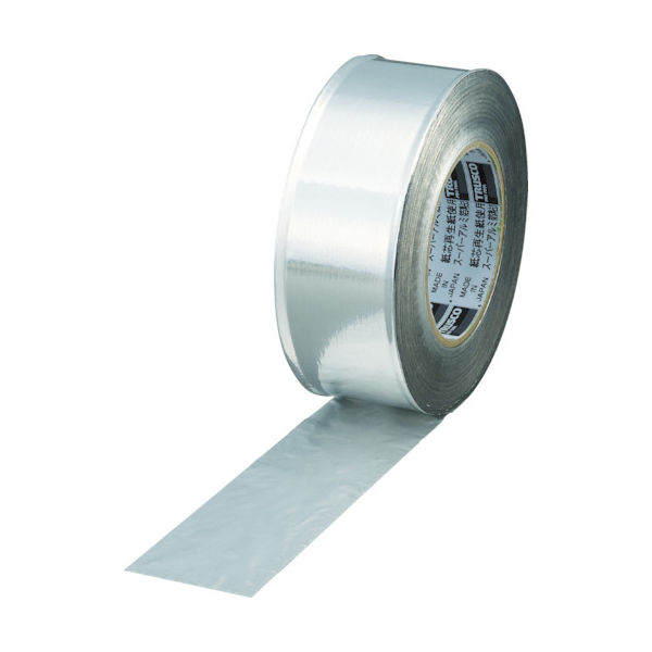 トラスコ中山 TRUSCO スーパーアルミ箔粘着テープ 100mm×50m ツヤあり TRAT100-1 1巻 415-4398（直送品）