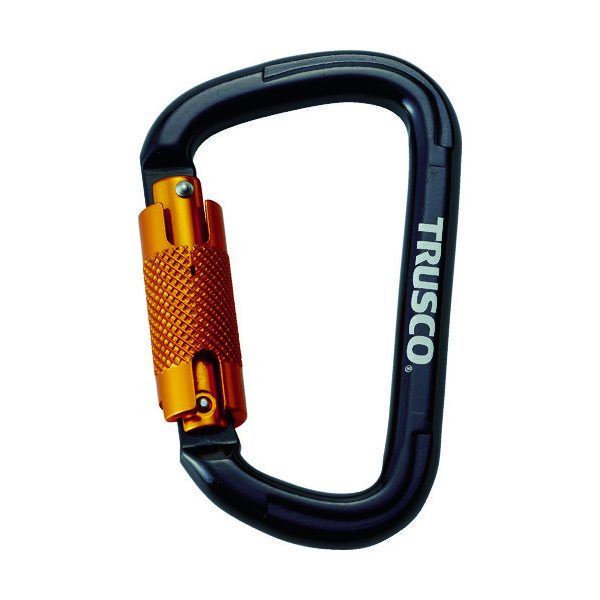 トラスコ中山 TRUSCO スライドロック付カラビナ 線径10.5mmx110mm ブラック TKNSL1111BK 1個 415-0449（直送品）