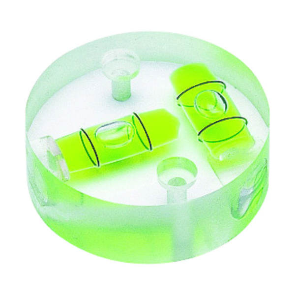 アカツキ製作所 KOD 樹脂製水平器 丸クロス型アイベル(取付穴付) 直径25MM CRTH-25 1個(1本) 417-0016（直送品）