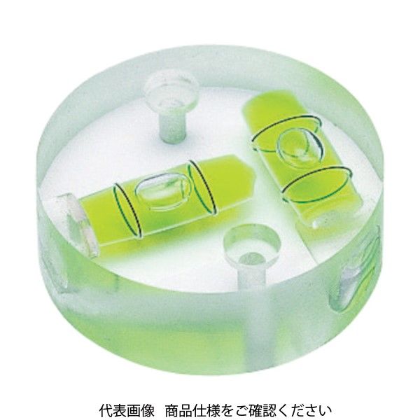 アカツキ製作所 KOD 樹脂製水平器 丸クロス型アイベル(取付穴付) 直径35MM CRTH-35 1個(1本) 417-0032（直送品）