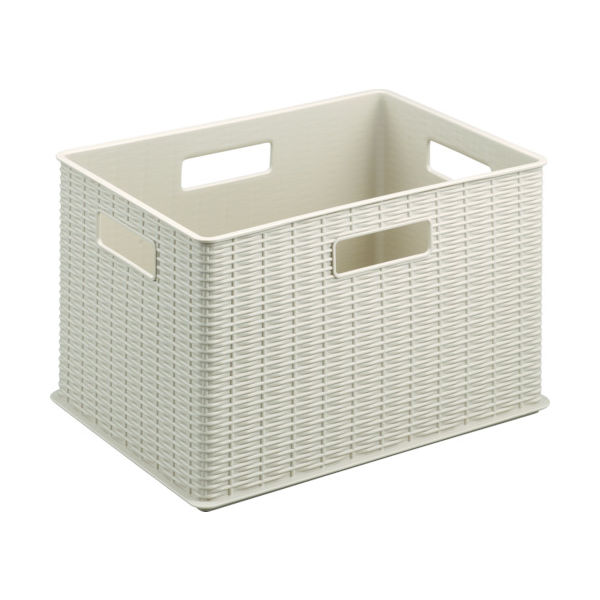 トラスコ中山 TRUSCO ラタン調ボックス ナチュラル RTB-1-NR 1個 416-3486（直送品）