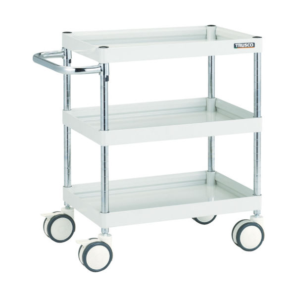 トラスコ中山 TRUSCO ファルコンワゴン 750×500 ウレタン双輪車 ホワイト FAW-773D-W 1台 416-4521（直送品）