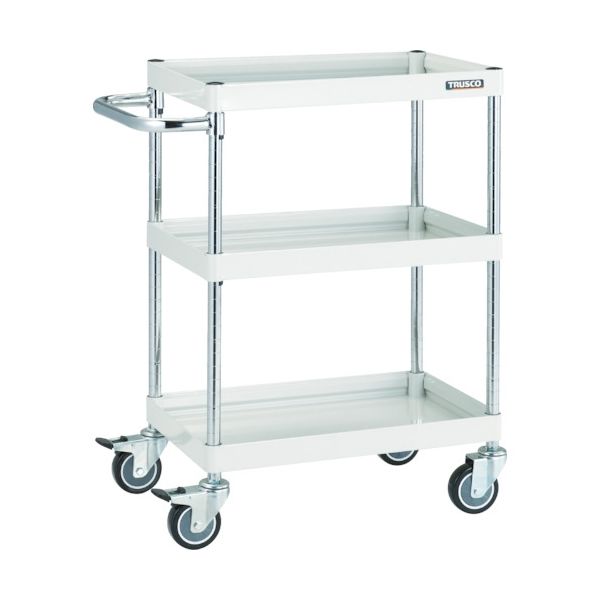 トラスコ中山 TRUSCO ツールワゴン ファルコンワゴン 750×500 ウレタン車輪 ホワイト FAW-973U-W 1台 416-4822（直送品）