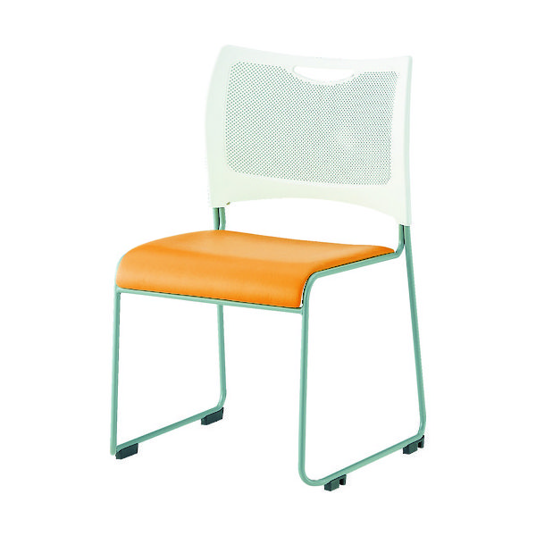 トラスコ中山 TRUSCO ミーティングチェア オレンジ TMC-OR 1脚 421-9317（直送品）