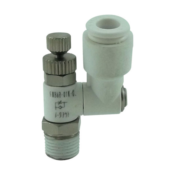 千代田通商 チヨダ ファイブミニスピードコントローラβ白メーターアウト6mm・R1/8 FMB6R-01W-O 1個 423-4880（直送品）