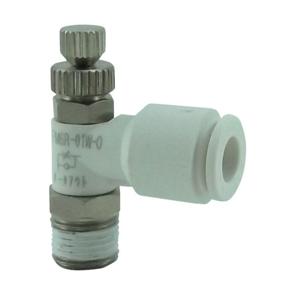 千代田通商 チヨダ ファイブミニスピードコントローラα 白 メーターアウト6mm・R1/8 FM6R-01W-O 1個 423-4791（直送品）