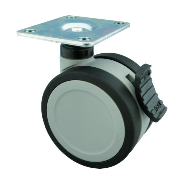 東信製作所 トーシン プレート式双輪キャスター 125径 自在ダブルストッパー付 KTSD125-P 1個 404-0813（直送品）