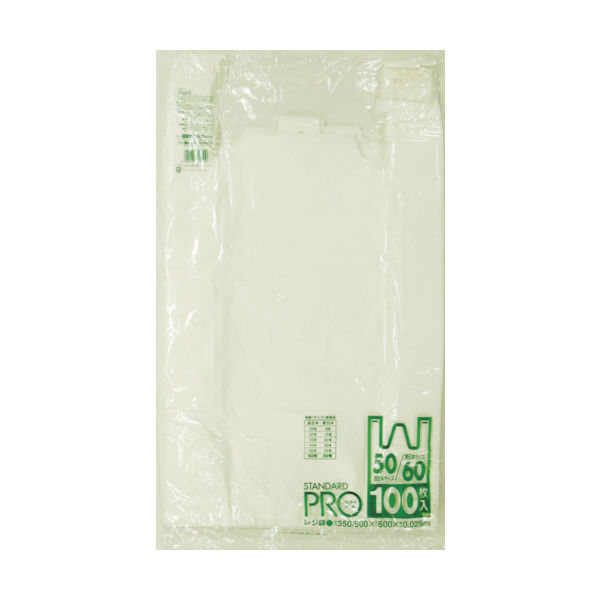 日本サニパック サニパック Y10H レジ袋乳白 (東日本60号/西日本50号) Y10H-W 1袋(100枚) 401-0531（直送品）