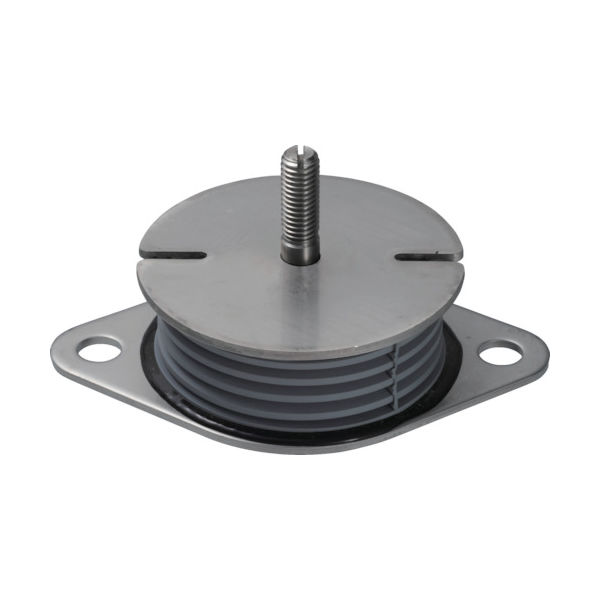 タイカ Taica 防振材 インシュレーター プレート(ゴム被覆)鉄 30~75kg SF-50-STEEL 1個 404-0082（直送品）