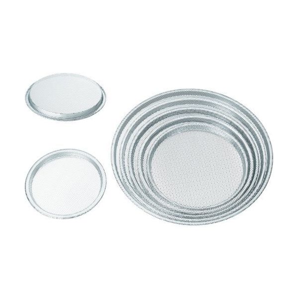 日本メタルワークス IKD 丸型パンチング浅バット 8インチ J02300000992 1枚 404-2166（直送品）