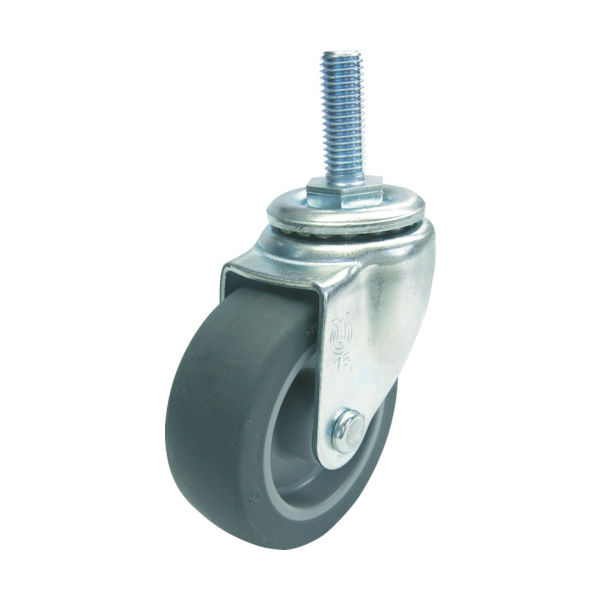 ねじ込み式 自在 キャスター エラストマー 車輪径75mm Sタイプ ST型 ネジ寸法M16×40ピッチ2 ST-75EL-M16-40（直送品）