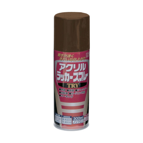 ニッぺ アクリルラッカースプレーTRY 300ml チョコレート 222T018ー300 4976124253775 1セット(12本)（直送品）