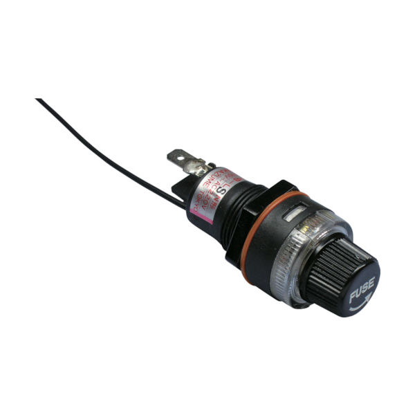 坂詰製作所 サカズメ 筒型ヒューズホルダー 通電時緑ネオン点灯 溶断時赤ネオン点灯 FHB-LSN 1個 417-3228（直送品）