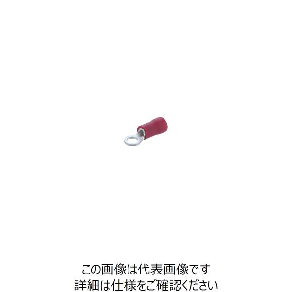 日本圧着端子製造 JST ビニル絶縁付丸型端子（F形） 100個入り FV1.25-3.7 422-5066（直送品）