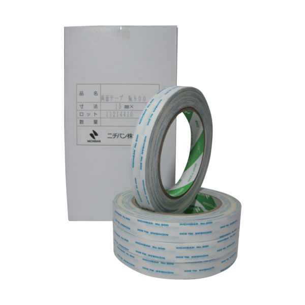 ニチバン 両面テープ800Hー10 10mmX20m(20巻入) 800H-10 1箱(20巻) 418-8934（直送品）