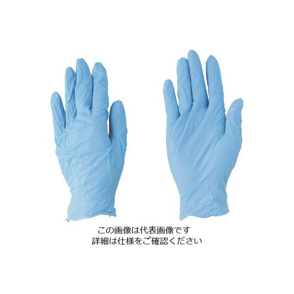 川西工業 川西 ニトリル使いきり手袋 (100枚入) Lサイズ ブルー 2039B-L 1箱(100枚) 421-8043（直送品）