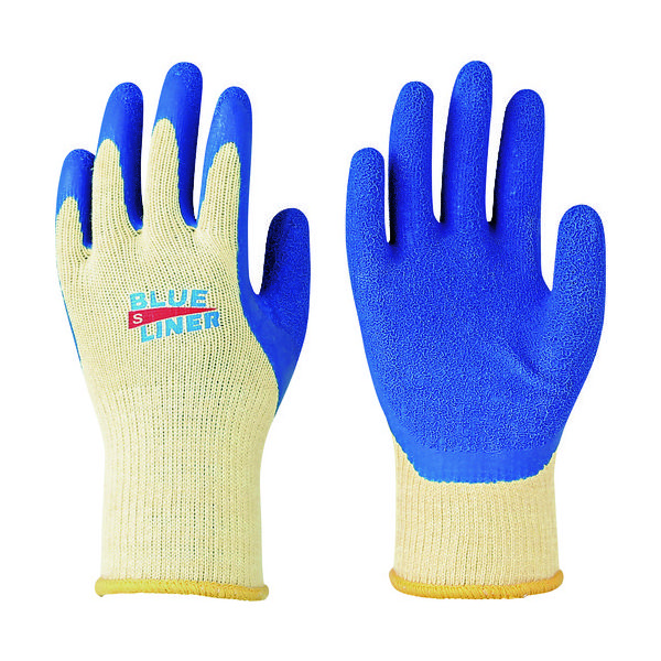 東和コーポレーション トワロン 天然ゴム背抜き手袋 ブルーライナー S 300-S 1双 324-6973（直送品）