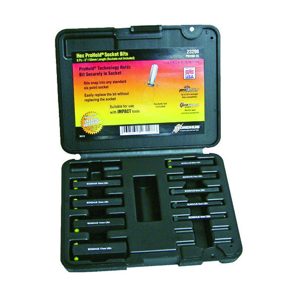 BONDHUS 【交換用】六角ビット(全長50mm/プロホールド(R)ビット) セット6本組(4ー17mm) PHX9M-2C 1セット（直送品）