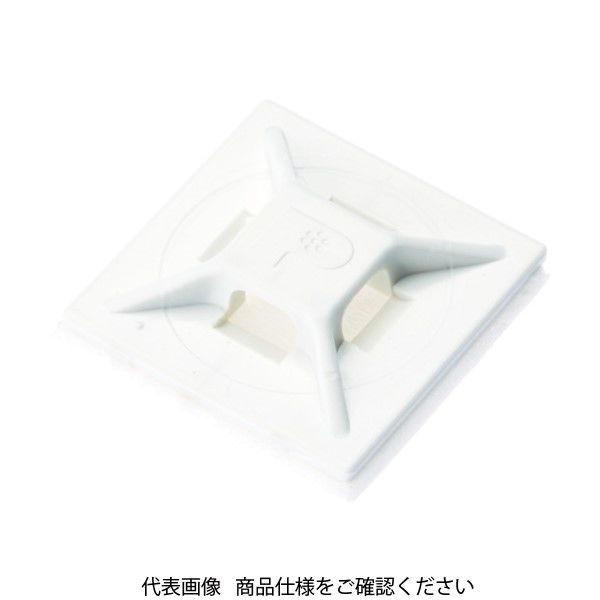 PANDUIT マウントベース アクリル系粘着テープ付き 白 (100個入) ABMM-AT-C 1袋(100個)（直送品）