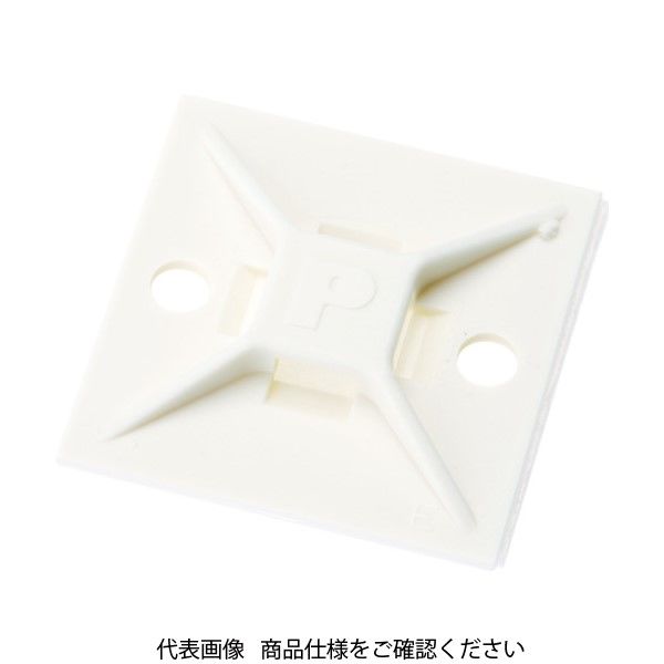 PANDUIT マウントベース ゴム系粘着テープ付き 白 (100個入) ABM112-A-C 1袋(100個)（直送品）