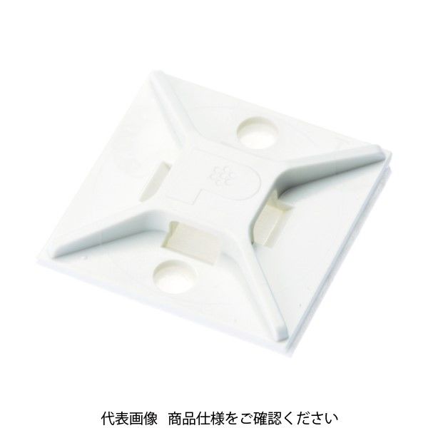 PANDUIT マウントベース アクリル系粘着テープ付き 白 (500個入) ABM2S-AT-D 1袋(500個)（直送品）