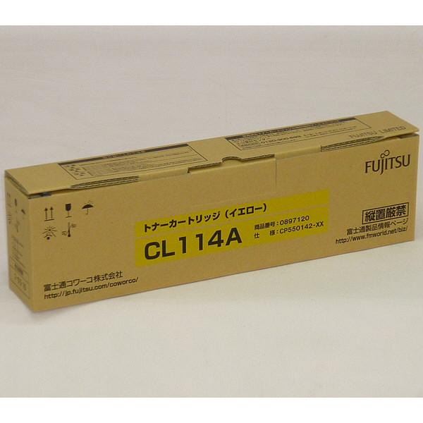 富士通（FUJITSU） 純正トナー CL114A イエロー 0897120 1個（直送品）