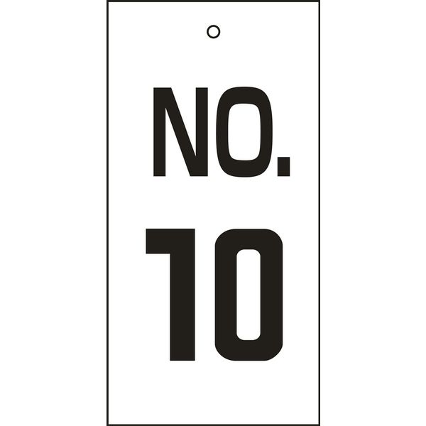 日本緑十字社 バルブ標示板 特16-10 「NO.10」 167010 1セット（10枚）（直送品）