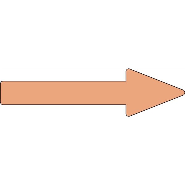 日本緑十字社 配管識別方向表示ステッカー 貼矢49 「→」 薄い黄赤 10枚1組 193149 1セット（20枚：10枚×2組）（直送品）