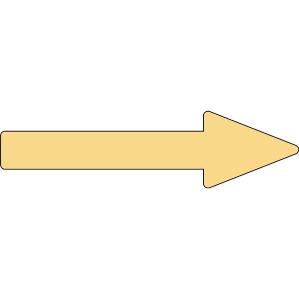 日本緑十字社 配管識別方向表示ステッカー 貼矢61 「→」 薄い黄 10枚1組 193161 1セット（20枚：10枚×2組）（直送品）