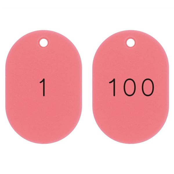 日本緑十字社 番号小判札 小判札453-P（1～100） ピンク 100枚1組 200161 1組（100枚）（直送品）