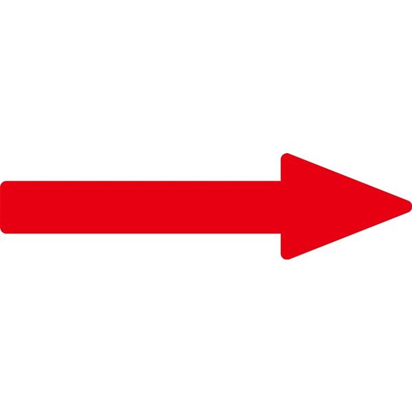 日本緑十字社 配管識別方向表示ステッカー 貼矢84 「→（赤）」 10枚1組 193884 1セット（100枚：10枚×10組）（直送品）
