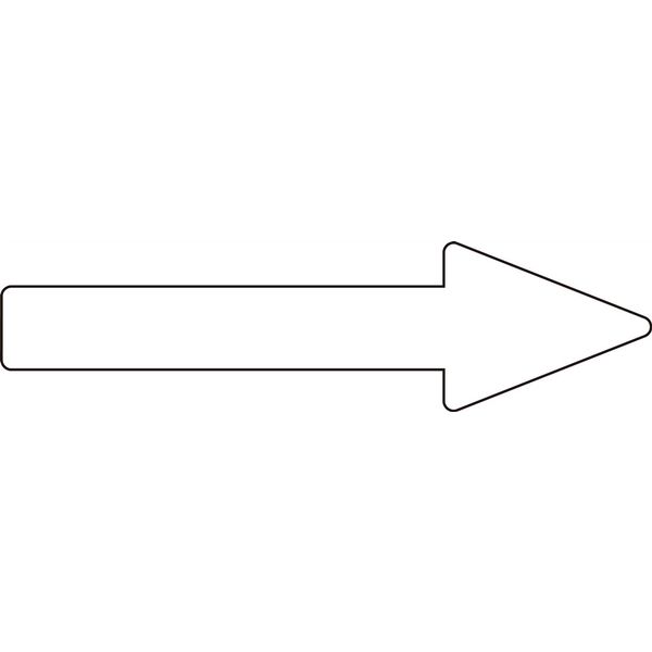 日本緑十字社 配管識別方向表示ステッカー 貼矢86 「→（白）」 10枚1組 193686 1セット（50枚：10枚×5組）（直送品）