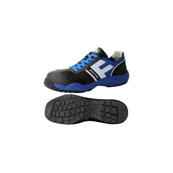 ミドリ安全 JSAA認定 小指保護 作業靴 プロスニーカー PF110 25.5cm ブルー 2125036010 1足（直送品）