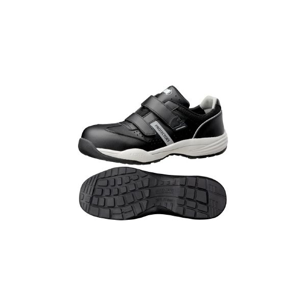ミドリ安全 JSAA認定 小指保護 作業靴 プロスニーカー PF115 23.0cm ブラック 2125036105 1足（直送品）