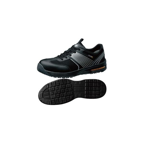 ミドリ安全 JSAA認定 耐滑 作業靴 プロスニーカー ISA801 静電 30.0cm ブラック 2125043118 1足（直送品）