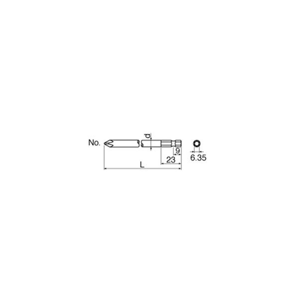 日東工器 NKビット 35ビット 1X7X50 30870 1セット(10本)（直送品）